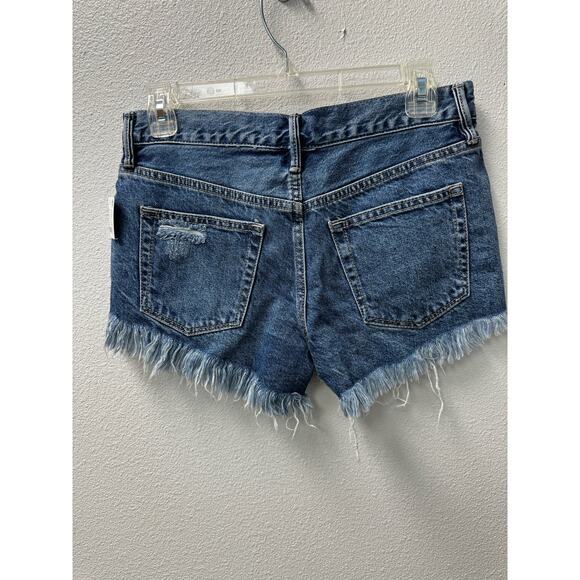 Free People Women’s Jean Shorts Cut Off Distressed‎ Style Size 24 Medium Wash - Picture 3 of 9